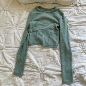 “Clean girl” blue long sleeve top kids